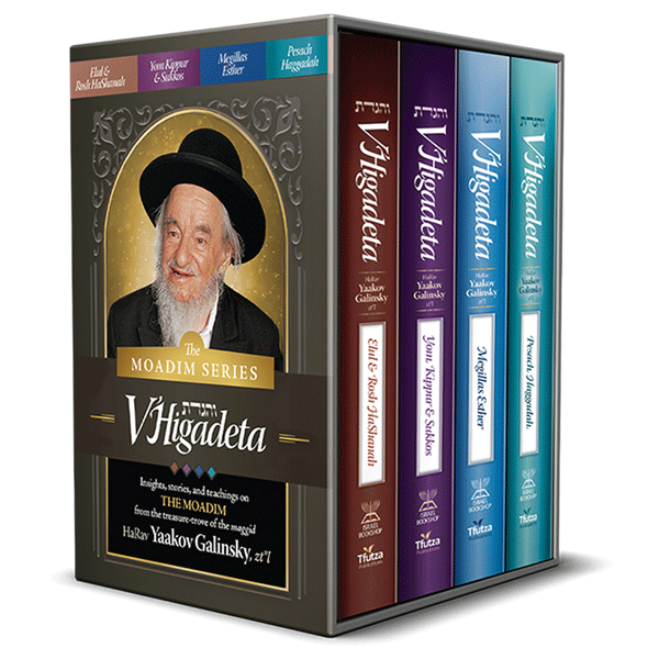 v'higadeta the moadim series 4 volume set