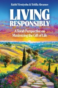 Book cover: Living Responsibly, vibrant landscape with winding path.