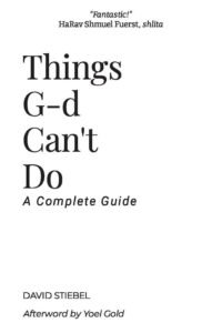 Book cover "Things G-d Can't Do" by David Stiebel.