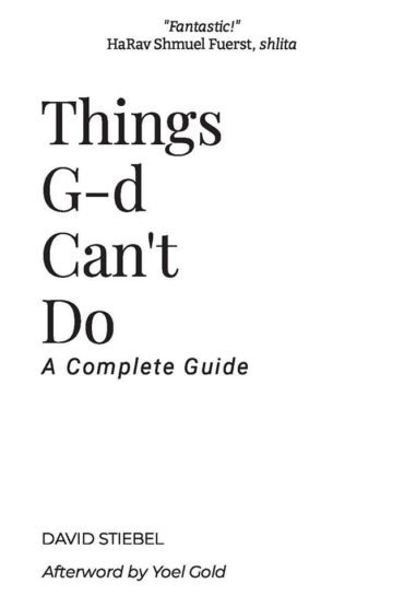 Book cover "Things G-d Can't Do" by David Stiebel.