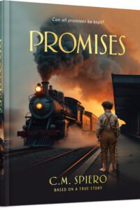Book cover for Promises showing a boy and steam train.