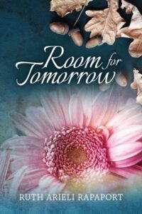 Book cover titled Room for Tomorrow with pink flower.