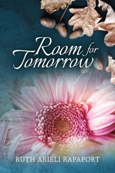 Book cover titled Room for Tomorrow with pink flower.