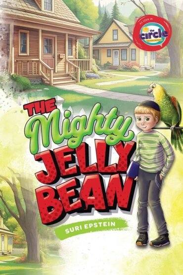 Book cover featuring a boy, a parrot, and suburban houses.
