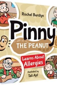 Children's book cover Pinny the Peanut Learns About Allergies.
