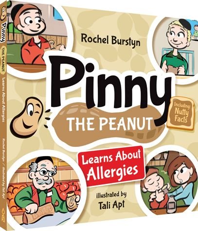 Children's book cover Pinny the Peanut Learns About Allergies.