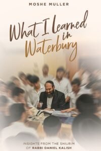 Book cover for 'What I Learned in Waterbury' by Moshe Muller.