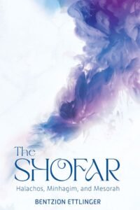Book cover titled The Shofar with blue and purple smoke.