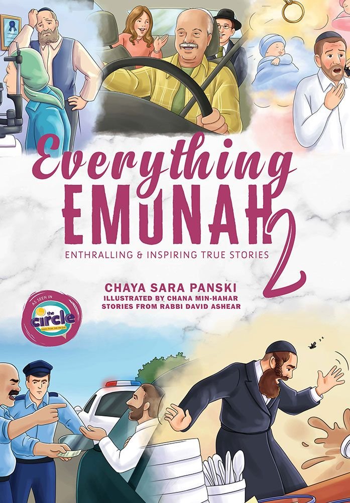 Book cover of Everything Emunah 2 with illustrated story scenes.