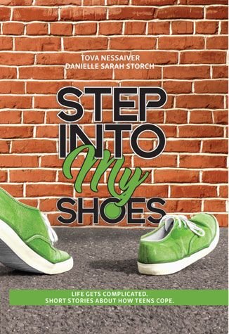 Book cover featuring green sneakers against a brick wall.